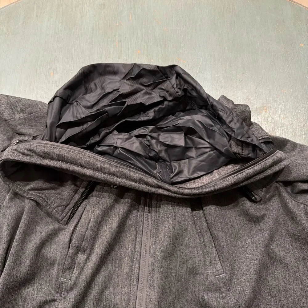 Jordan Men’s Size M Gray Dri-FIT Full Zip Hoodie Jacket High‎ Collar Pockets